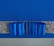 image 4 of FURNISHED Blackout Roller Blind with Silver Glitter Trim and Blue Bow Trimmable Window Shade | Blue | Blue | (W) 215cm x (L) 210cm