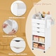 image 8 of COSTWAY Rolling Storage Cart Mobile Storage Cabinet White