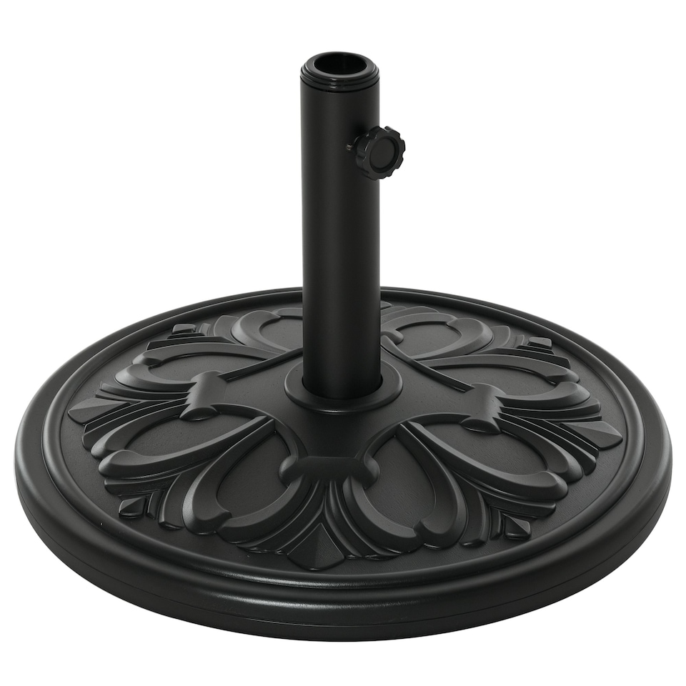 image 1 of Outsunny 13KG Round Parasol Base Heavy Duty Cement Stand Umbrella Holder Garden