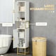 image 5 of kleankin Freestanding Bathroom Cabinet Linen Towel w/ Adjustable Shelf, 2 Doors