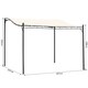 image 5 of Outsunny 3 x 3 Meters Canopy Metal Wall Gazebo Awning Garden Marquee Shelter Door Porch, Cream White