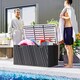 image 8 of Outsunny 380L Garden Storage Box Outdoor Storage Box Waterproof with Lockable Lid and Moulded Handles, Double-Layer HDPE Deck Box, 115 x 60 x 60 cm