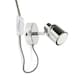 image 1 of ValueLights Benton Chrome IP44 Wall Light With Cable Plug | Silver