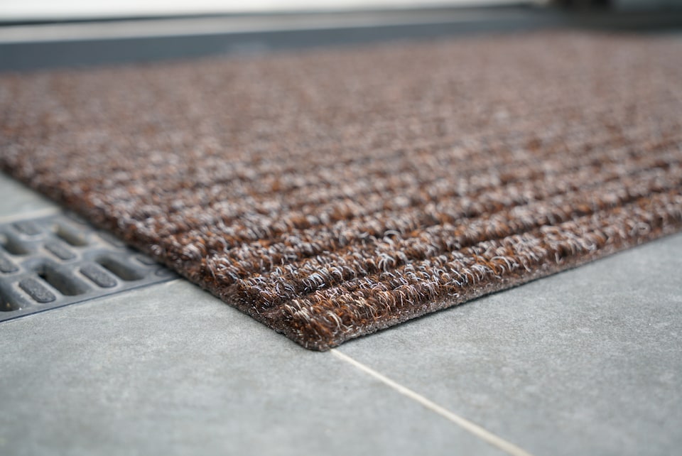 image 1 of Non Slip Coir Style Heavy Duty Rubber Back Door Mats