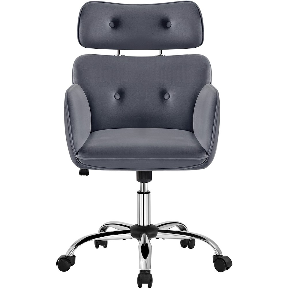 image 1 of Yaheetech Ergonomic Home Office Chair with Headrest Dark Gray | Grey | Dark Grey