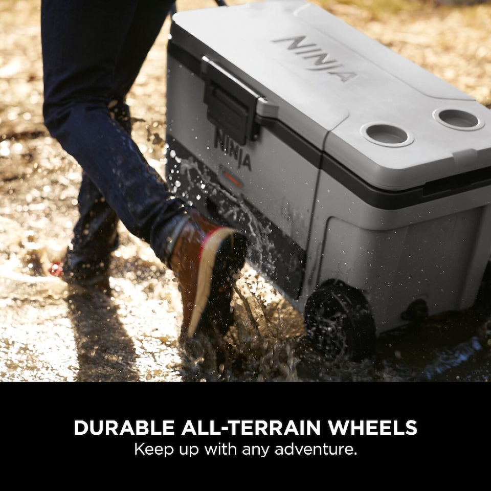 image 1 of Ninja FrostVault 65QT/61L Wheeled Cooler with Dry Zone, Slate Grey FB265EUUKGY