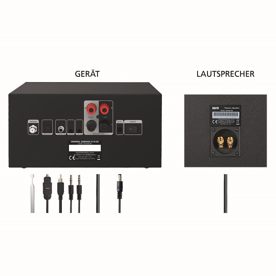 image 1 of Imperial DABMAN i310 CD Hybrid micro Hi-fi System DAB+ / FM / Internet / Bluetooth Black