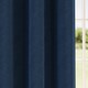 image 3 of Enhanced Living Chester Navy 46 x 54 inch (117x137cm) Eyelet Thermal Noise Reducing Blackout Curtains (PAIR)