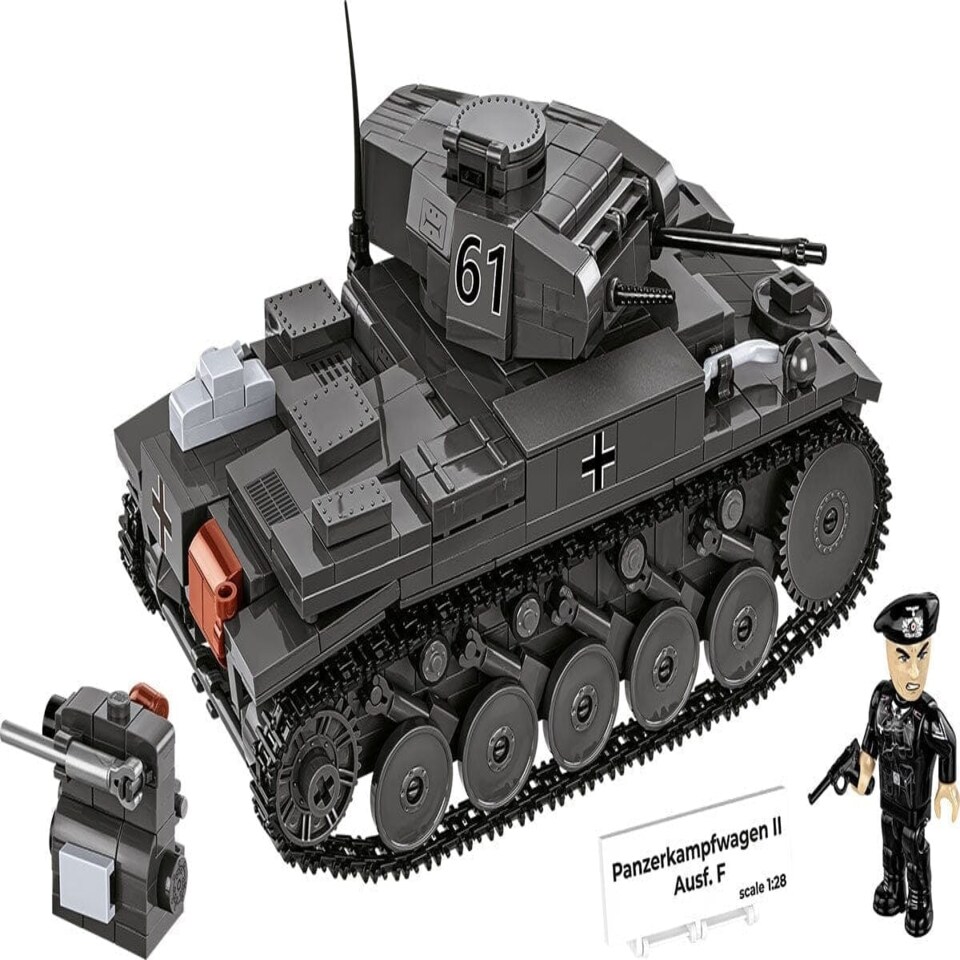 image 1 of Panzerkampfwagen II Ausf. F brick tank model - COBI 2597 - 812 bricks