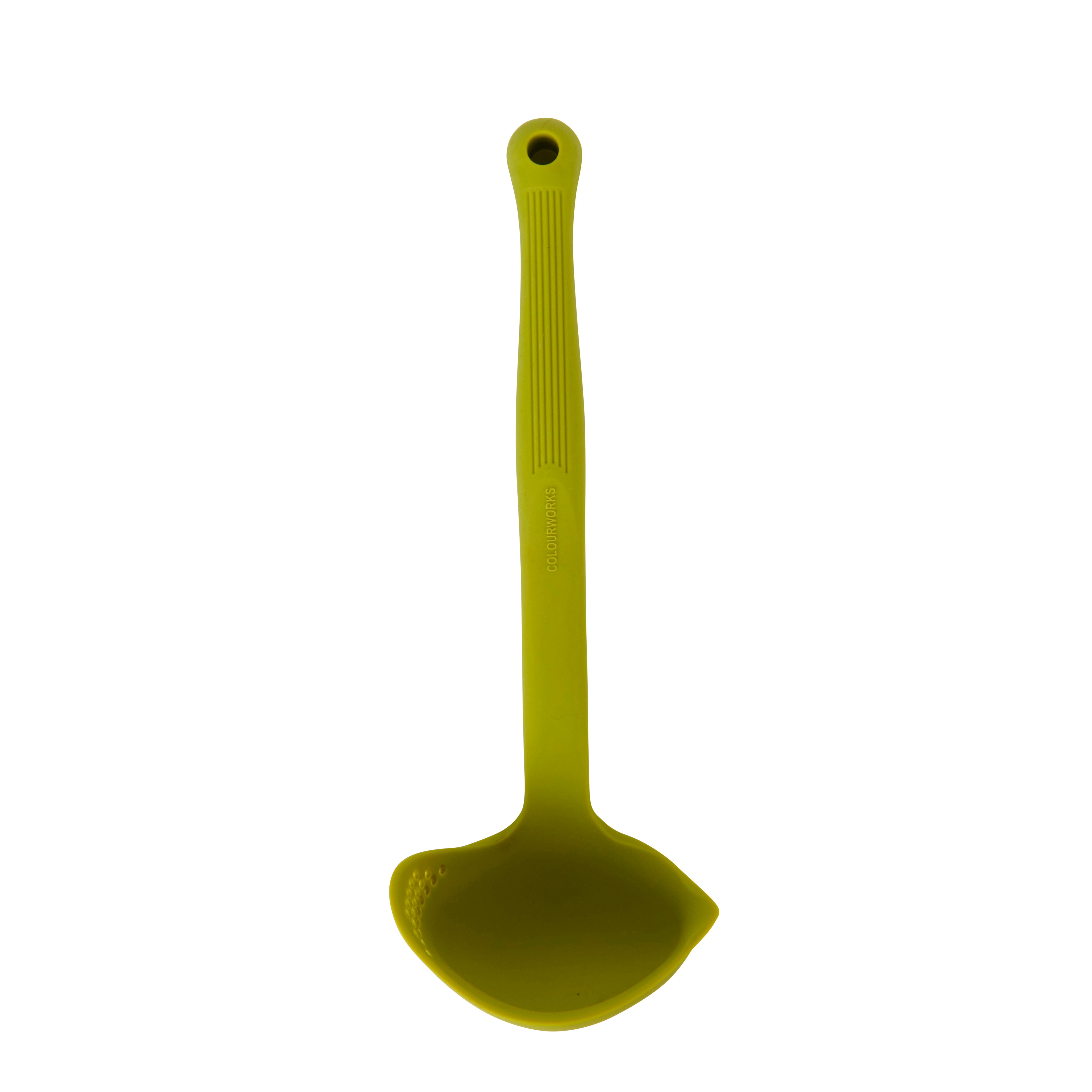 Colourworks Silicone Kitchen Ladle with Spout in Green
