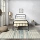 image 2 of Tewin Vintage Hospital Style Black Metal Bed Frame (Single)