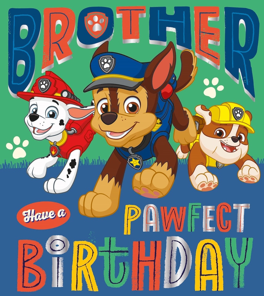 Paw Patrol Brother Birthday Card