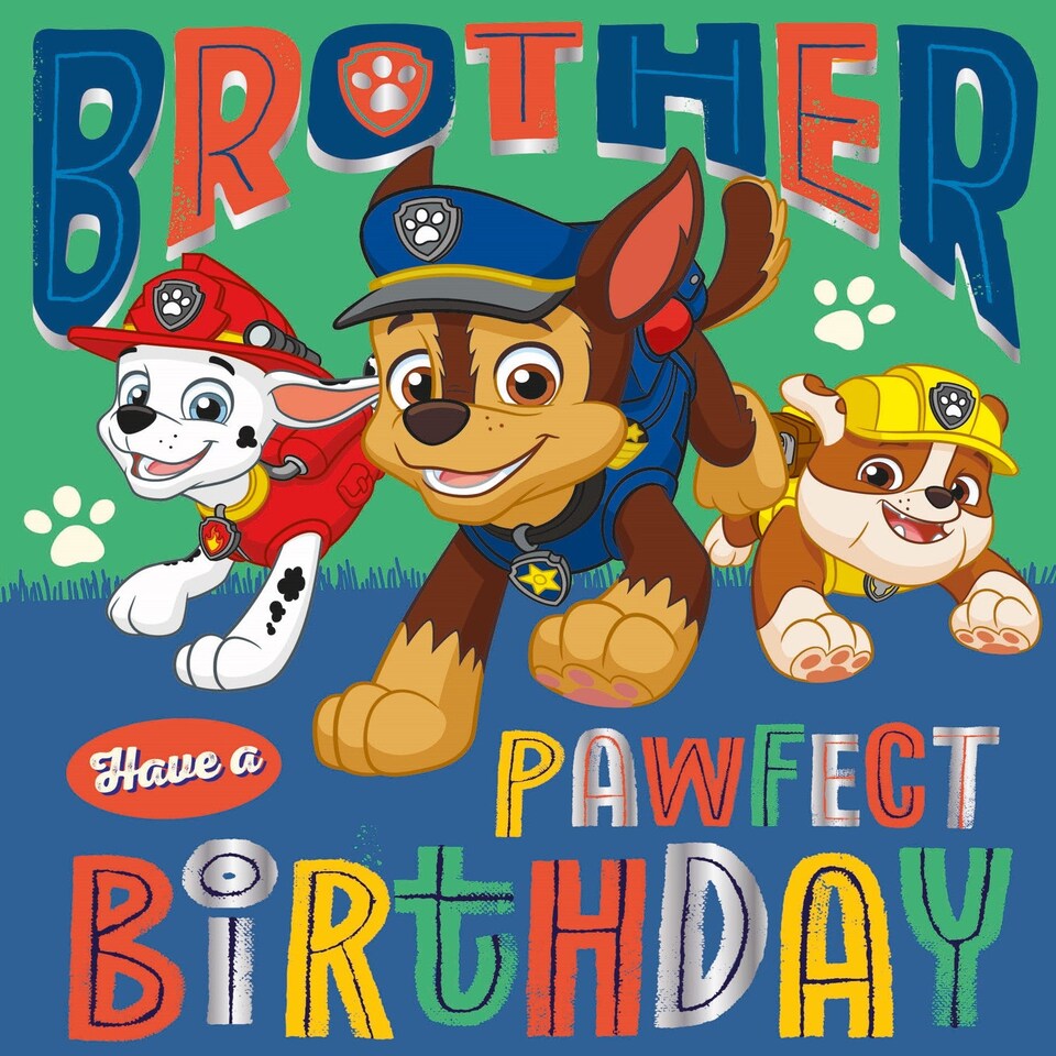 Paw Patrol Brother Birthday Card