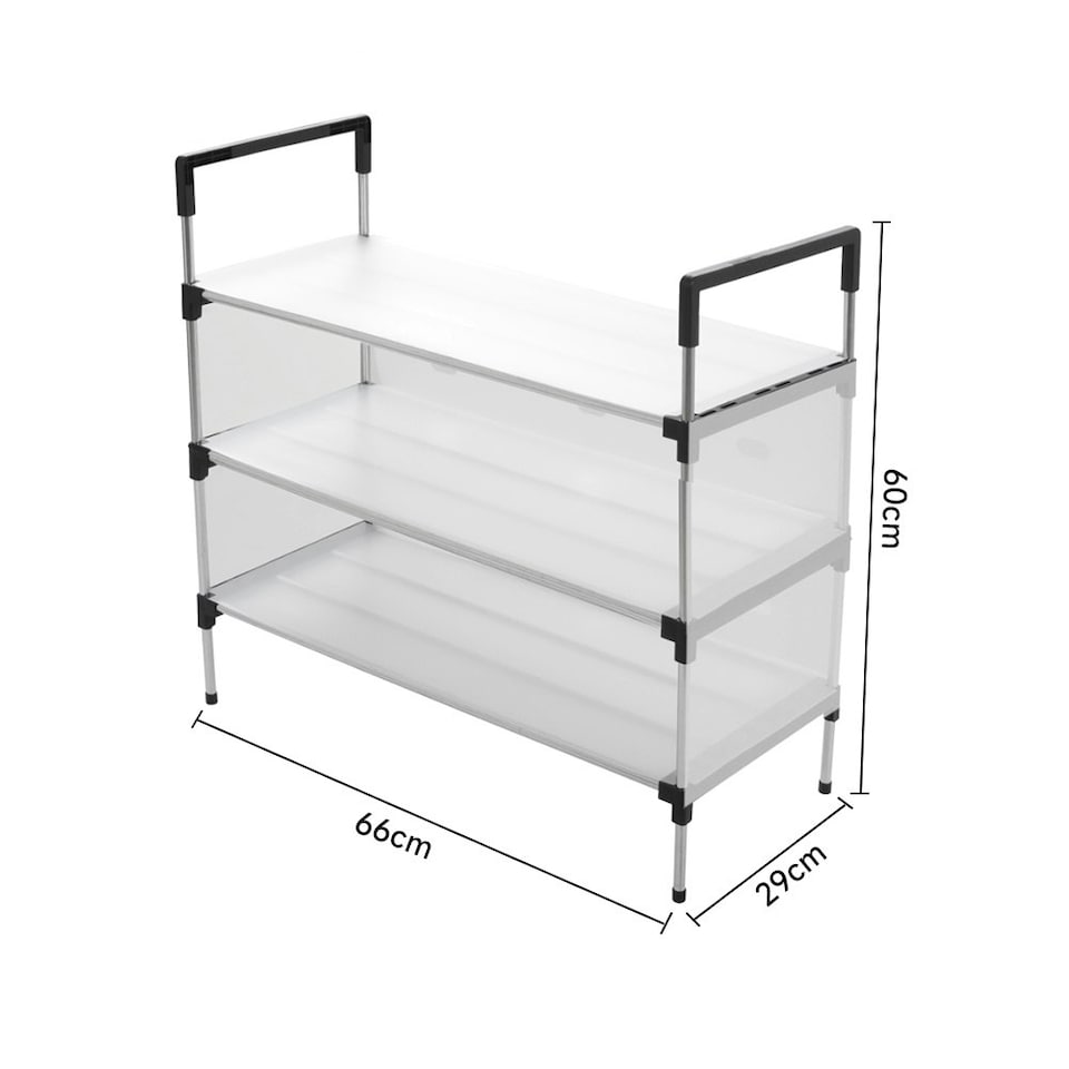 image 1 of Living and Home 3-Layer Shoe Rack Cabinet
