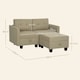 image 8 of HOMCOM Modular Sectional Sofa with Storage 2 Seater Sofa Set Brown Brown