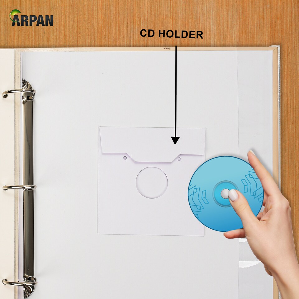 image 1 of ARPAN Extra-Large 3-Ring Binder Self Adhesive Photo Album – 20 Sheets / 40 Sides – Sticky Page Scrapbook Memory Album for Photos, Keepsakes & Special Occasions