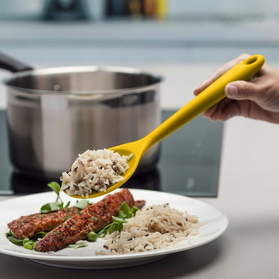 image 1 of Zeal Silicone Cooking Spoon, 28cm, Mustard Yellow