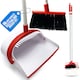 image 9 of Long Handled Dustpan and Brush Set Reduce Bending Tall Lobby Dustpan and Sweeping Brush