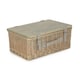 image 7 of Antique Wash Empty Picnic Basket with Pinewood Lid Brown | S