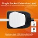 image 4 of Masterplug Single Socket Extension Lead with 10m Cable 13A Orange
