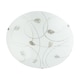 image 4 of Traditional Classic Opal White Glass Flush Ceiling Light with Crystal Drops | White | White | 1