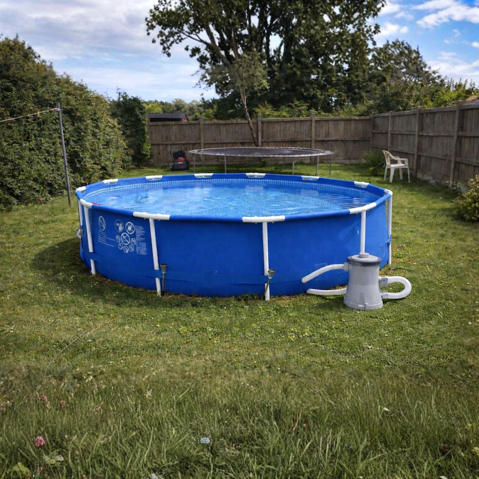image 1 of Swimming Pool Metal Frame Family Pool 10ft