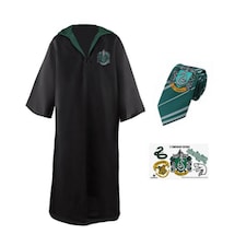 Harry Potter Costume - Slytherin Cloak, Tie & Tattoos | Black | M