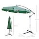 image 5 of Outsunny 2.7m Garden Cantilever Banana Parasol with Crank, Green
