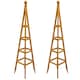 image 1 of Wooden Garden Obelisk Plant Support for Climbers (1.5m tall) - Pack of 2