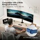 image 2 of VonHaus Adjustable Dual Monitor Stand for 13-32" Screens