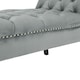 image 4 of Living and Home Contemporary Velvet Buttoned Bench with Black Wood Legs