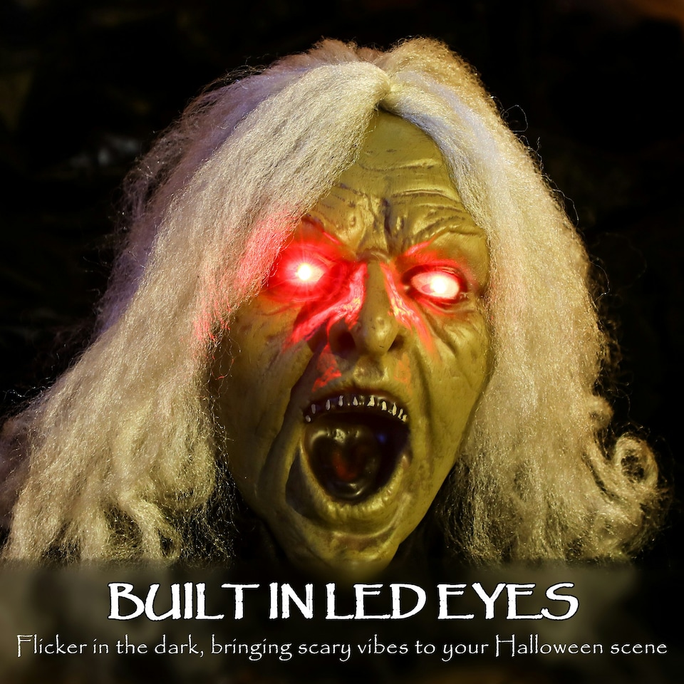 image 1 of Outsunny 183 cm Life Size Scary Halloween Decorations, Battery Operated