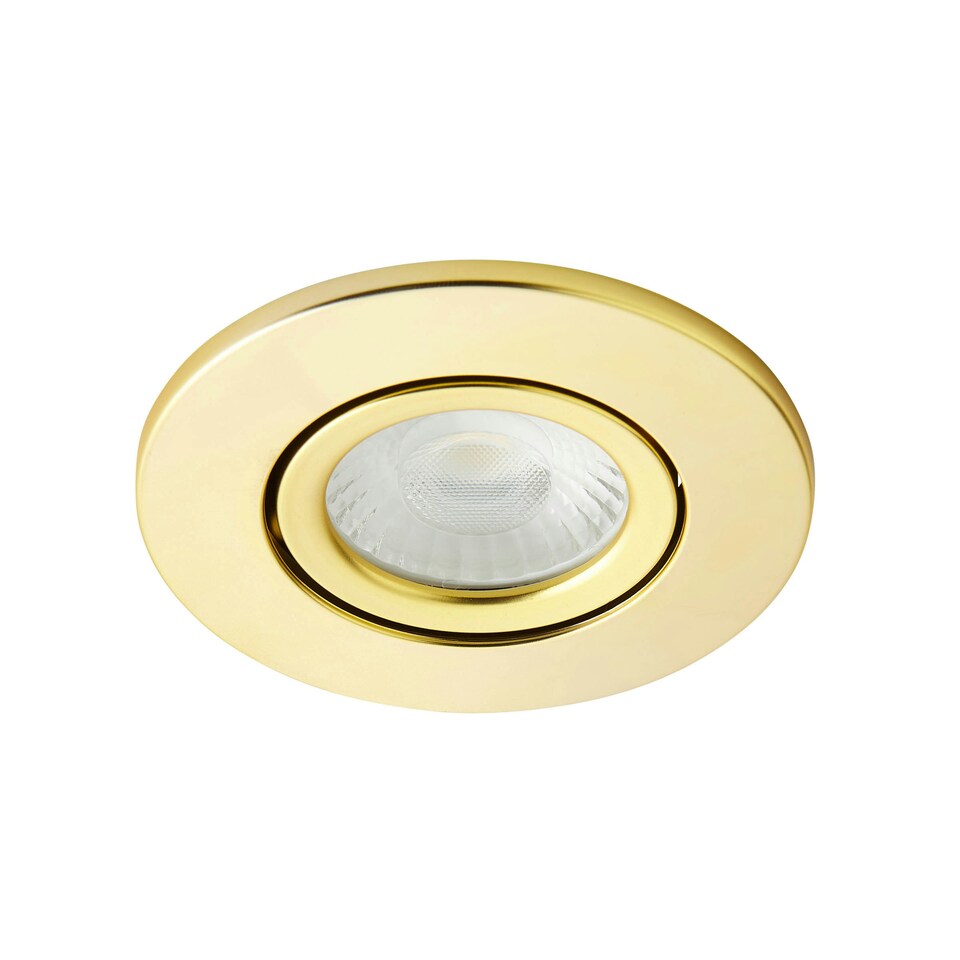 image 1 of BHS Cal LED Fire Rated IP65 Recessed Spotlight | Gold | Satin Brass | 1