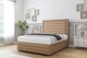 image 3 of Sloomy Ashford Latte Dumfries Divan Bed Base 2 Drawers Left Side With 54 Inch Floor Standing Headboard & 12 Inch Matching Footboard | Brown | Latte | Small Double | 1