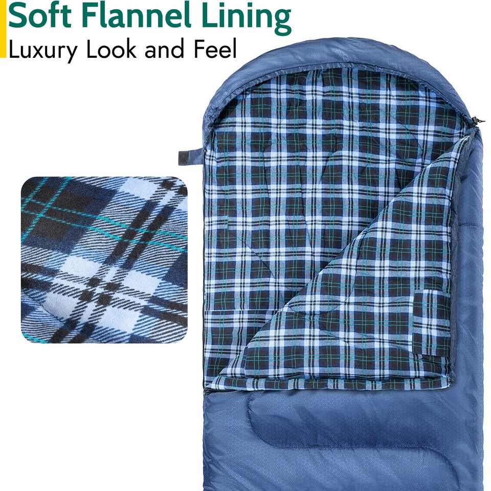 image 1 of Cotton Flannel Sleeping Bag 300