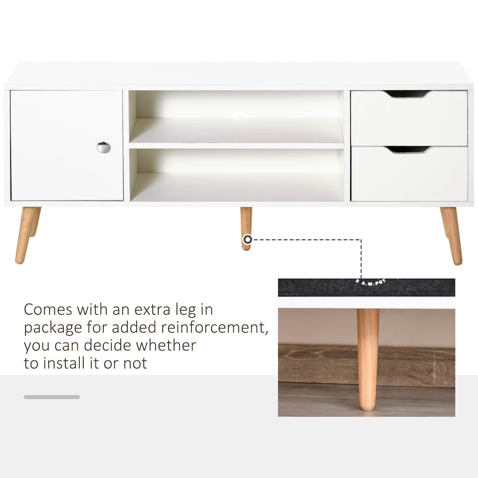 image 1 of HOMCOM Modern TV Stand W/ Storage Shelf Media Console Table Entertainment Center