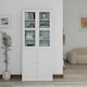 image 8 of HOMCOM Modern Bookcase, Display Storage Cabinet with Adjustable Shelves Grey
