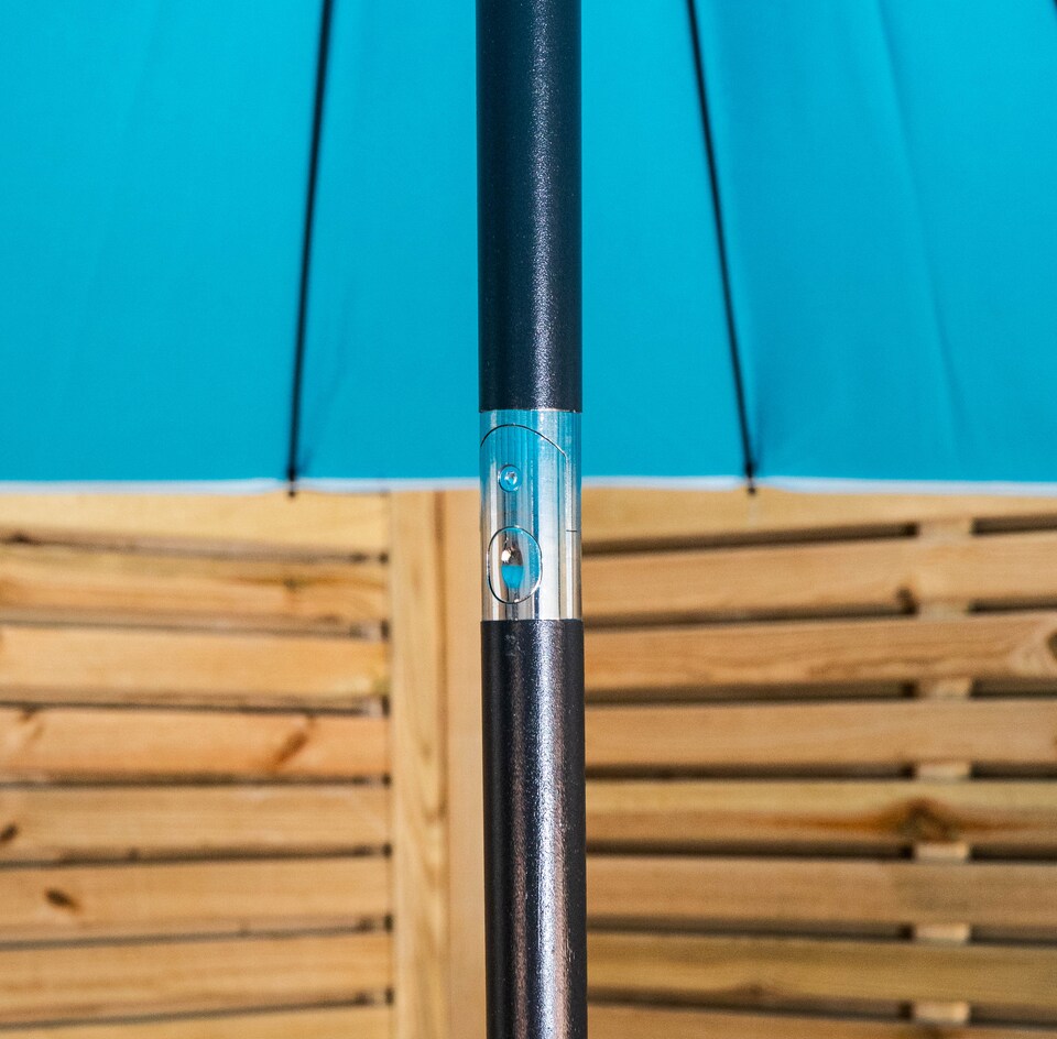 image 1 of 2.6m Aluminium Shanghai Garden Patio Sun Shade Parasol with Crank & Tilt in Turquoise | Blue | Blue