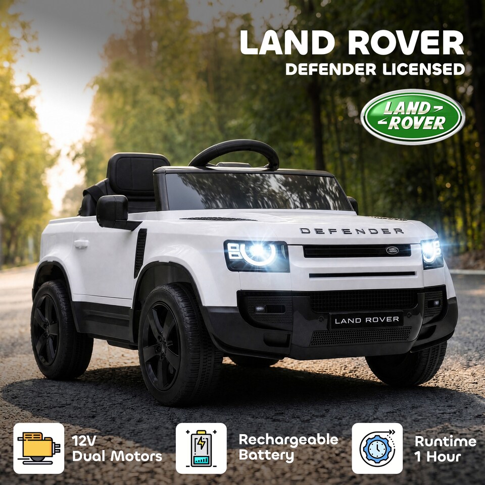 image 1 of AIYAPLAY Land Rover Defender Licensed 12V Kids Ride on Car w/ Remote