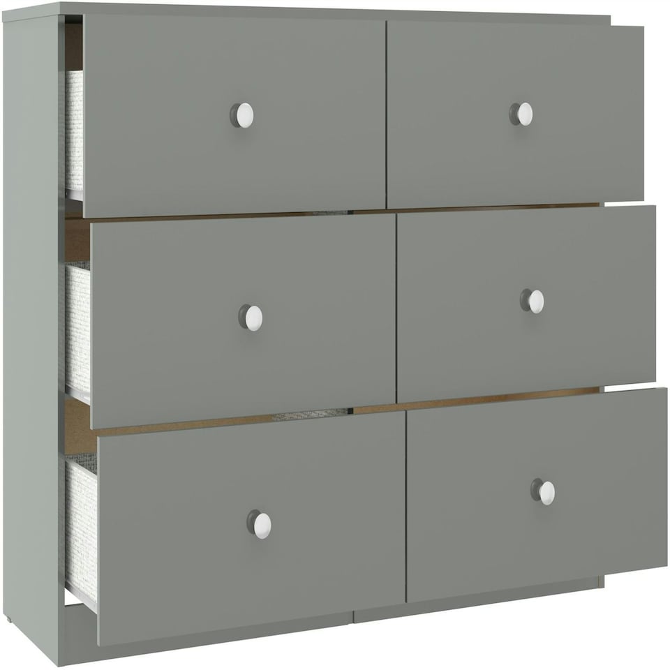 image 1 of Denver 6 Drawer Chest Grey