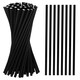 image 1 of ECONX Black Paper Straws 8 Inch Paper Drinking Straws for Parties Hot & Cold Drinks Sip Stirrers Pack 250