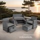 image 8 of Garden Furniture Set Modena- sofa with storage, armchairs, stools, coffee table | Grey | grey | 129 x 68,50 x 75 cm | 1