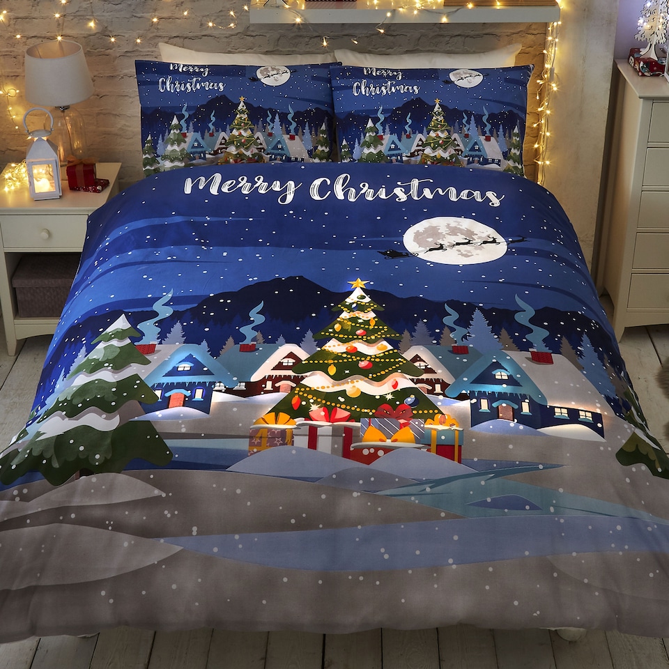 image 1 of Bedlam Glow In The Dark Duvet Cover Set Multi