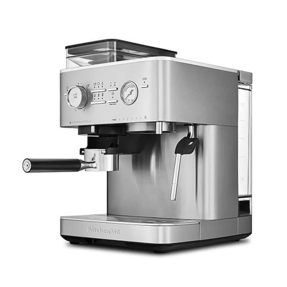 image 1 of KitchenAid Semi Automatic Espresso Machine with Burr Grinder Stainless Steel