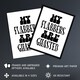 image 2 of My Flabbers Are Ghasted Black And White Funny Wall Art Print 12x16 In