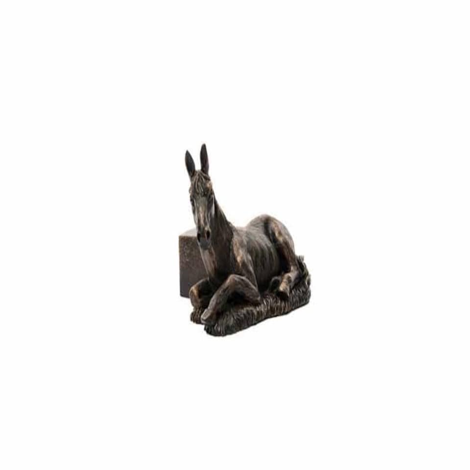 image 1 of Horse Laying Plant Pot Feet - Set of 3 | Grey