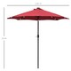 image 5 of Outsunny 2.7m Patio Garden Umbrella Outdoor Parasol Outdoor Market Table Umbrella with Tilt Crank and 24 LEDs Lights Wine Red
