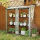 image 8 of Outsunny Mini Green House with 3 Tier Shelves, 151H x 143W x 46Dcm, Clear