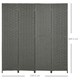 image 7 of HOMCOM 4 Panel Folding Room Dividers for Wall, Privacy Screen Panels, Grey | Grey