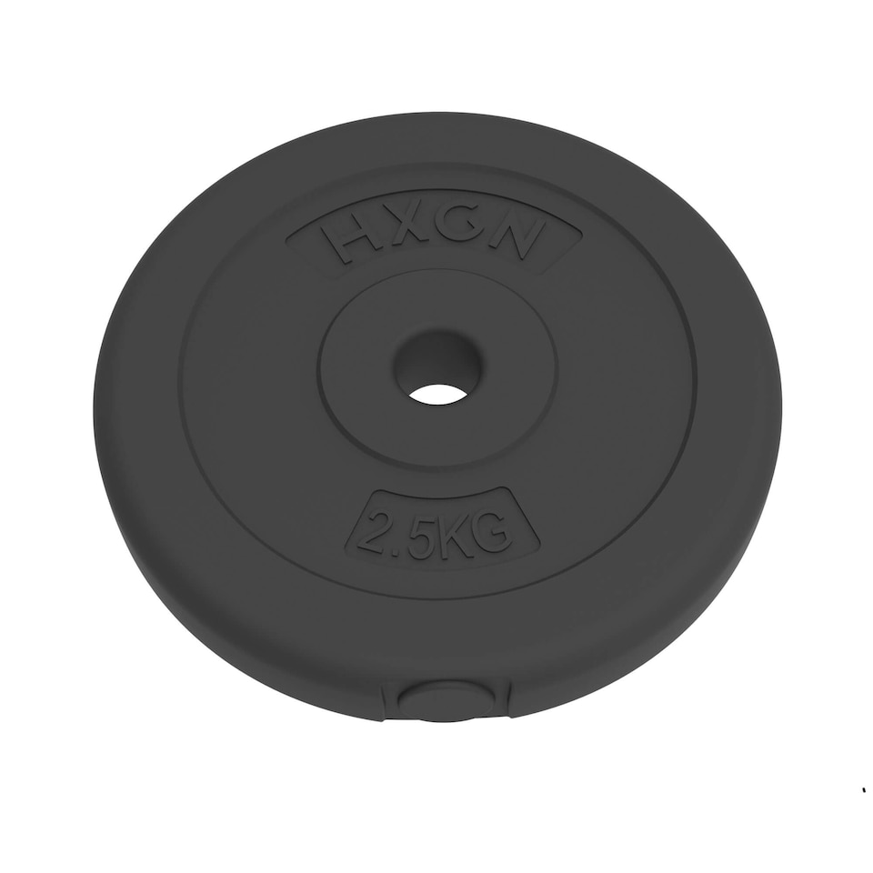 image 1 of HXGN 4 x 2.5 kg Standard 1" Vinyl-Coated Weight Plates (Set) | Multi | BLACK | 9483